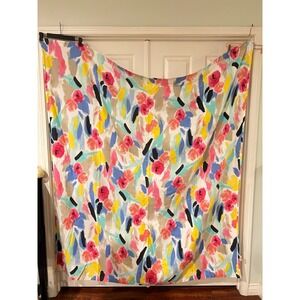 Kate Spade Floral Abstract Paintball Paintstroke Shower Curtain Maximalist 90S
